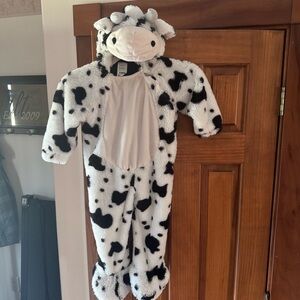 Unbranded Target Cow Halloween Costume Toddler 18-24M Black White One Piece